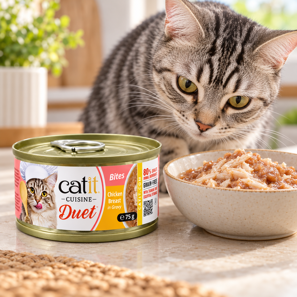 Catit Cuisine Duet Bites Chicken Breast in Gravy Wet Cat Food – 75g — Catit available in UAE on 9thCart