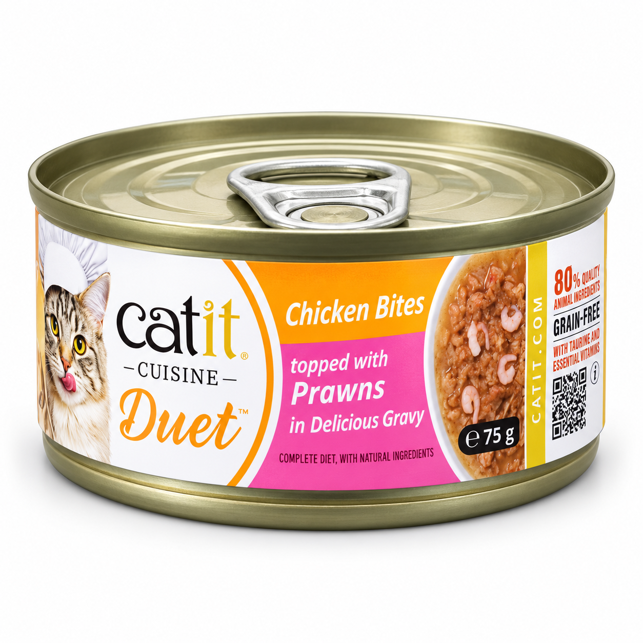 Catit Cuisine Duet Chicken Bites Topped with Prawns in Delicious Gravy – 75g — Catit available in UAE on 9thCart