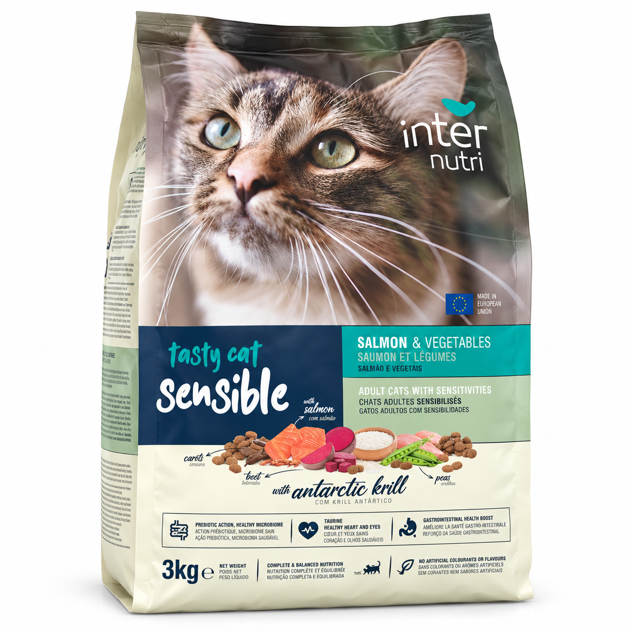 Internutri Tasty Cat Sensible Salmon & Vegetables Adult Dry Cat Food – 3kg — Internutri available in UAE on 9thCart