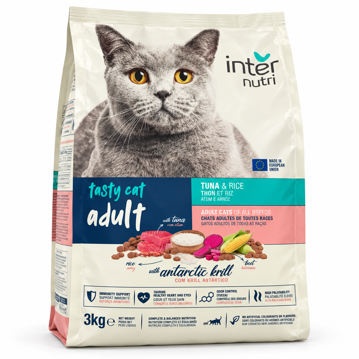 Internutri Tasty Cat Adult Tuna & Rice Dry Cat Food – 3kg — Internutri available in UAE on 9thCart