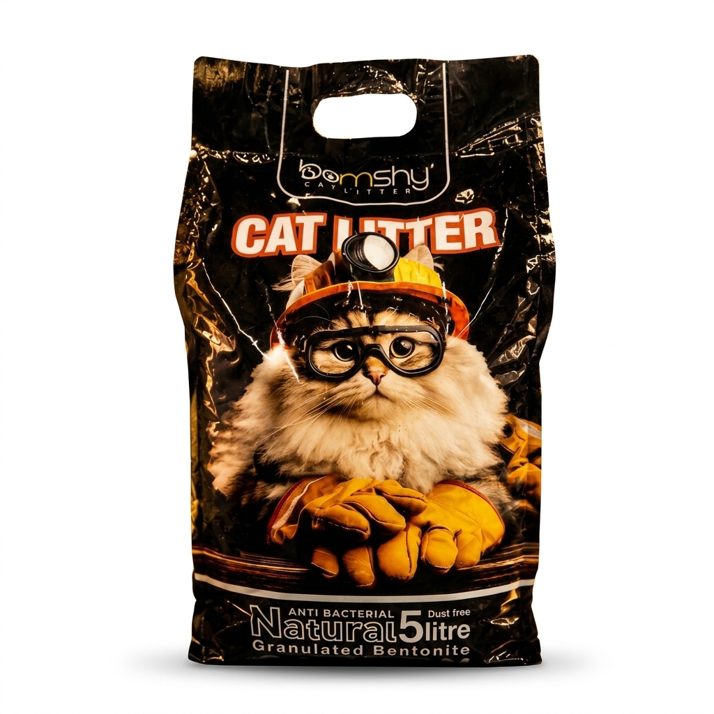 Bomshy Natural Bentonite Cat Litter – Original Power Clumping (5 L) — Bomshy available in UAE on 9thCart