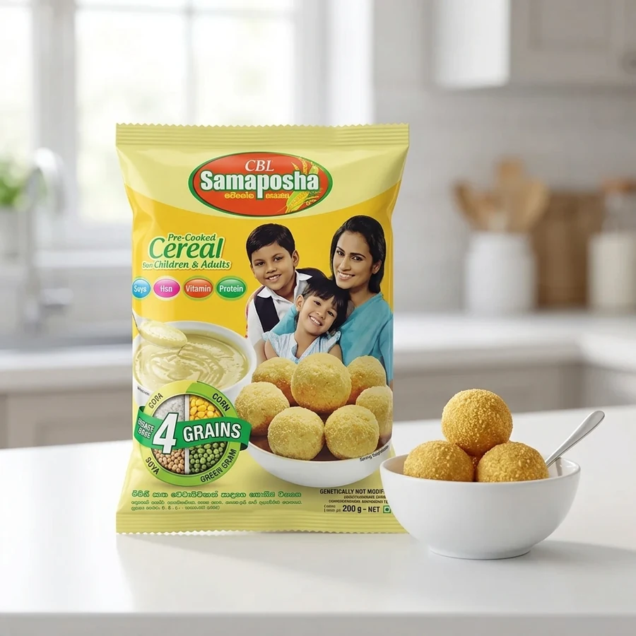 CBL Samaposha Breakfast Multi-Grain Cereal (සමපෝෂ) – 200 g Pack — CBL Samaposha available in UAE on 9thCart