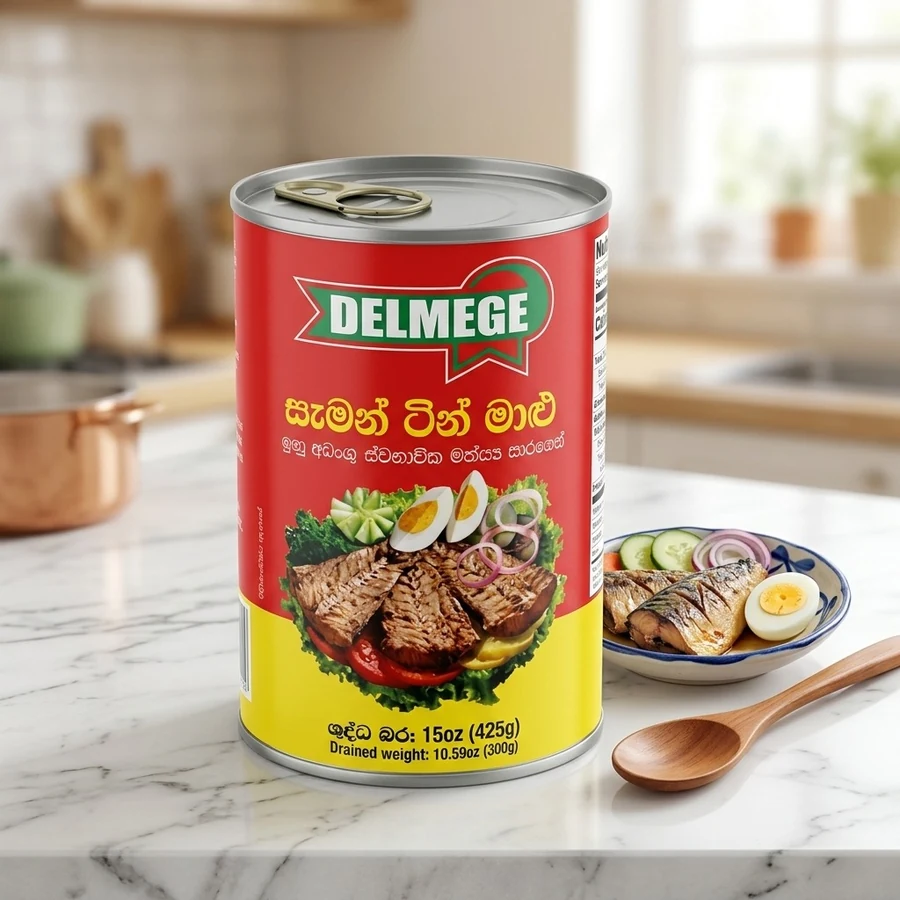 Delmege Canned Jack Mackerel Tin Fish (සැමන් ටින් මාළු) – 425 g — Delmege available in UAE on 9thCart