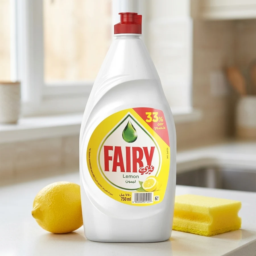Fairy Original Lemon Dishwashing Liquid Soap – 750 ml Bottle — Fairy available in UAE on 9thCart