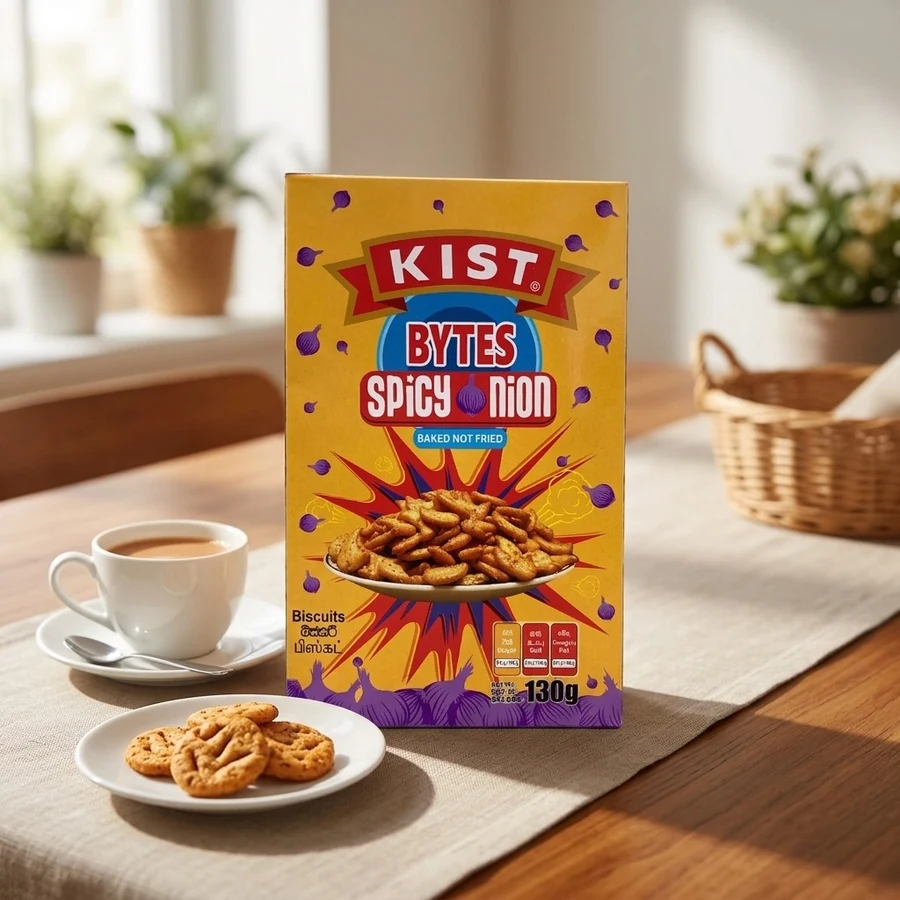 KIST Bytes Spicy Onion Savoury Biscuits – 130 g — KIST available in UAE on 9thCart
