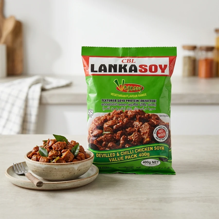 CBL LankaSoy Devilled & Chilli Chicken Soya Value Pack – 400 g — CBL LankaSoy available in UAE on 9thCart