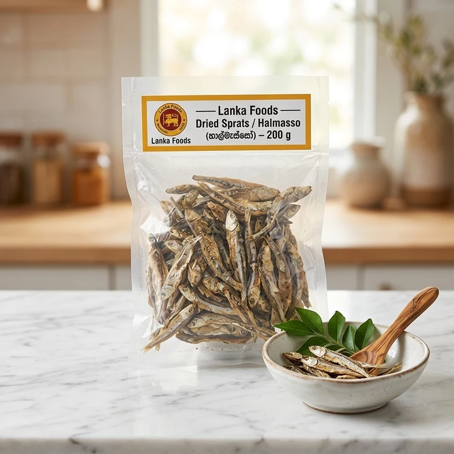 Lanka Foods Dried Sprats / Halmasso (හාල්මැස්සෝ) – 200 g — Lanka Foods available in UAE on 9thCart