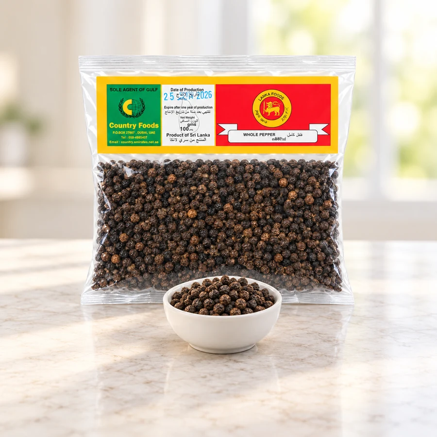 Lanka Foods Whole Ceylon Black Peppercorns (Gammiris Ata) – 100 g — Lanka Foods available in UAE on 9thCart