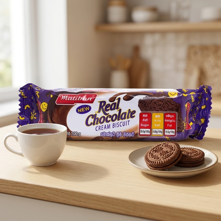 Maliban Real Chocolate Cream Biscuits (චොකලට් බිස්කට්) – 100 g — Maliban available in UAE on 9thCart