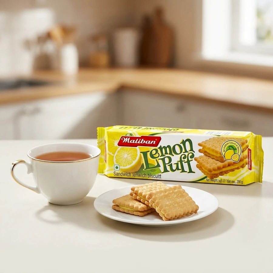 CBL Munchee Lemon Puff Sandwich Biscuits (ලෙමන් පෆ්) – 200 g — CBL Munchee available in UAE on 9thCart
