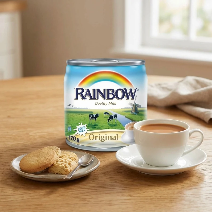 Rainbow Original Full Cream Evaporated Milk (For Karak Chai & Milk Tea) – 170 g Tin — Rainbow available in UAE on 9thCart