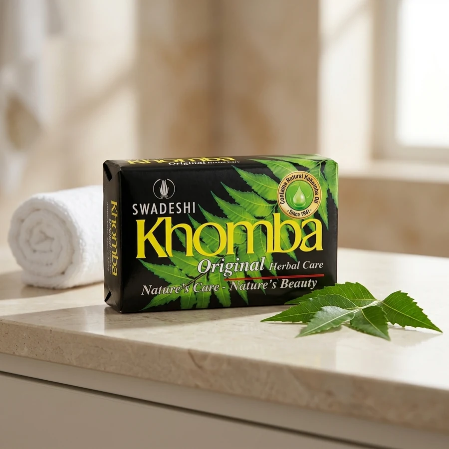 Swadeshi Khomba Original Herbal Neem Beauty Soap (කොහොඹ සබන්) – 100 g — Khomba available in UAE on 9thCart