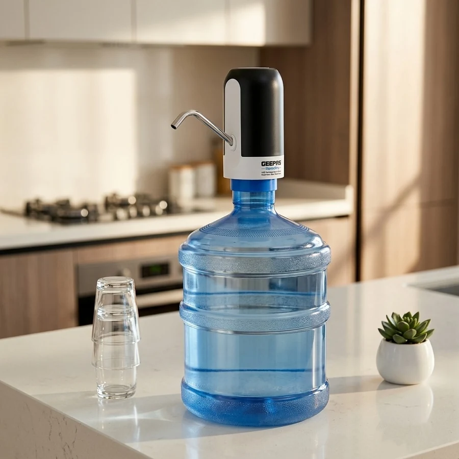 USB Rechargeable 5-Gallon Automatic Water Bottle Dispenser Pump — Geepas / HomePro available in UAE on 9thCart